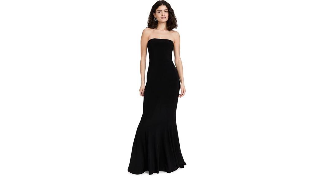 elegant strapless fishtail gown