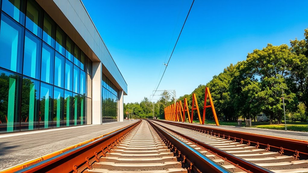 energy construction along railway