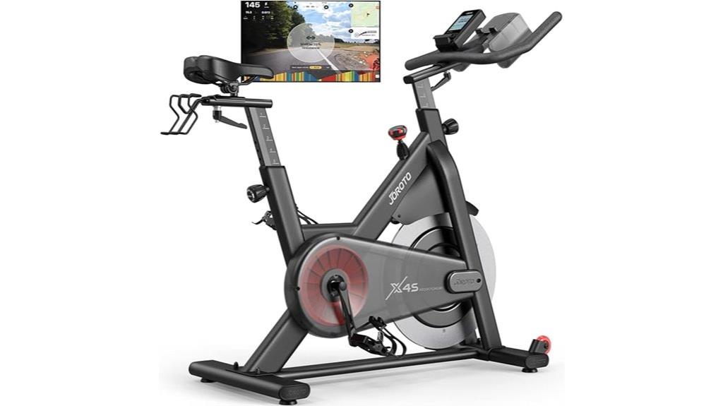 exercise bike with tablet bracket