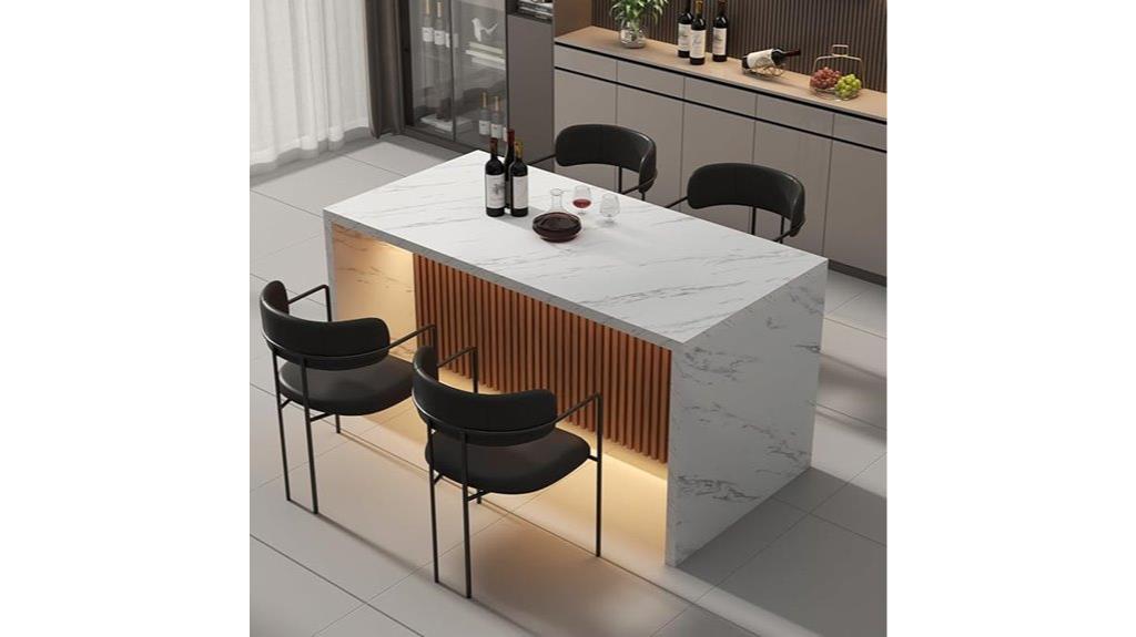 fake marble dining table