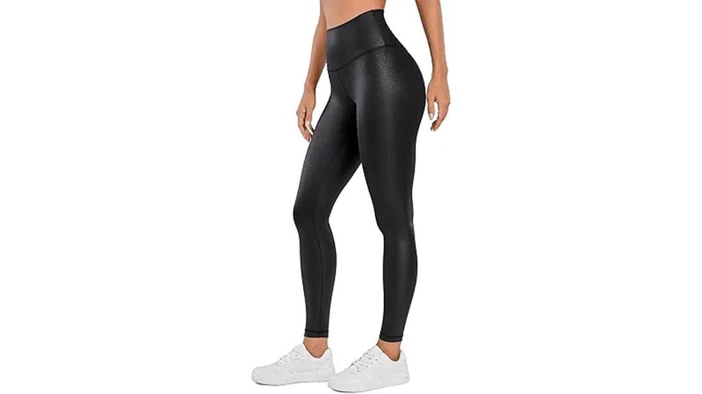 faux leather yoga leggings