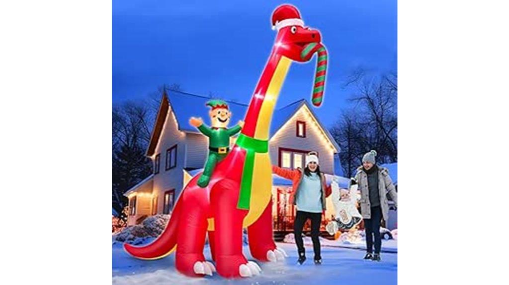 giant santa elf dinosaur