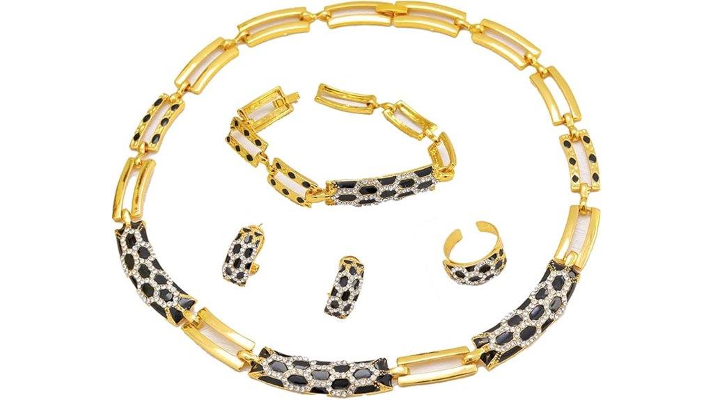 gold plated crystal jewelry