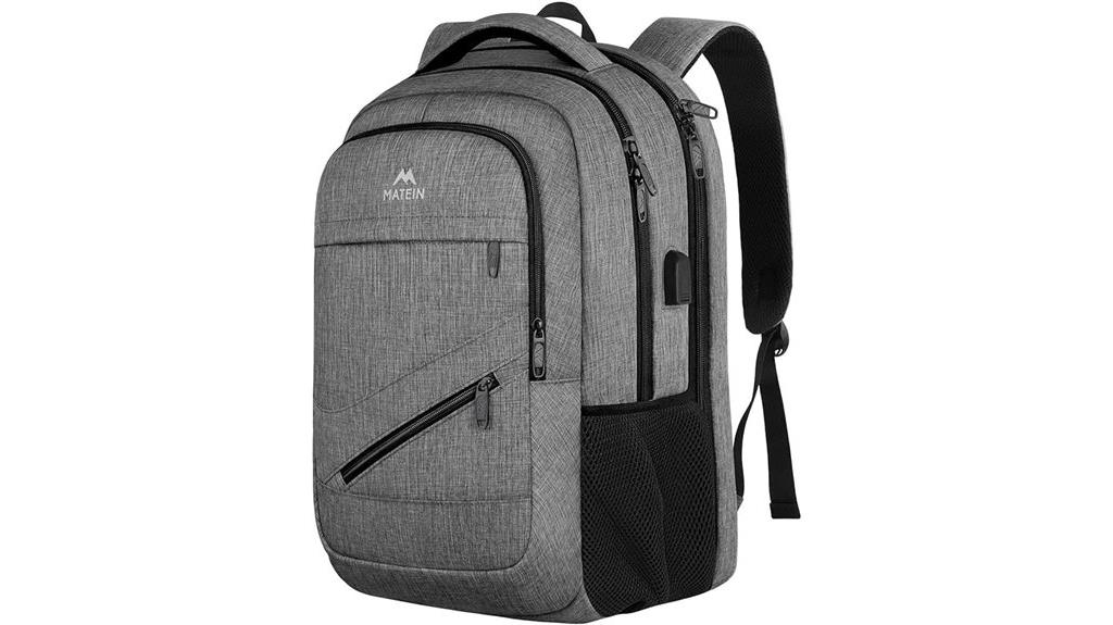 grey tsa approved backpack