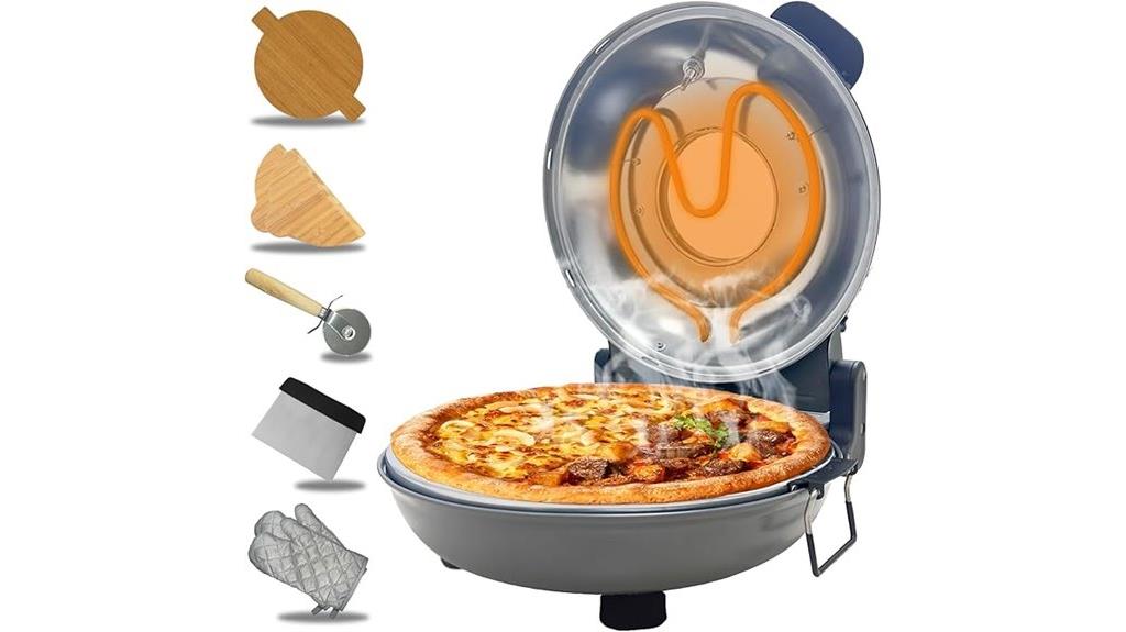indoor 12 inch retro pizza oven