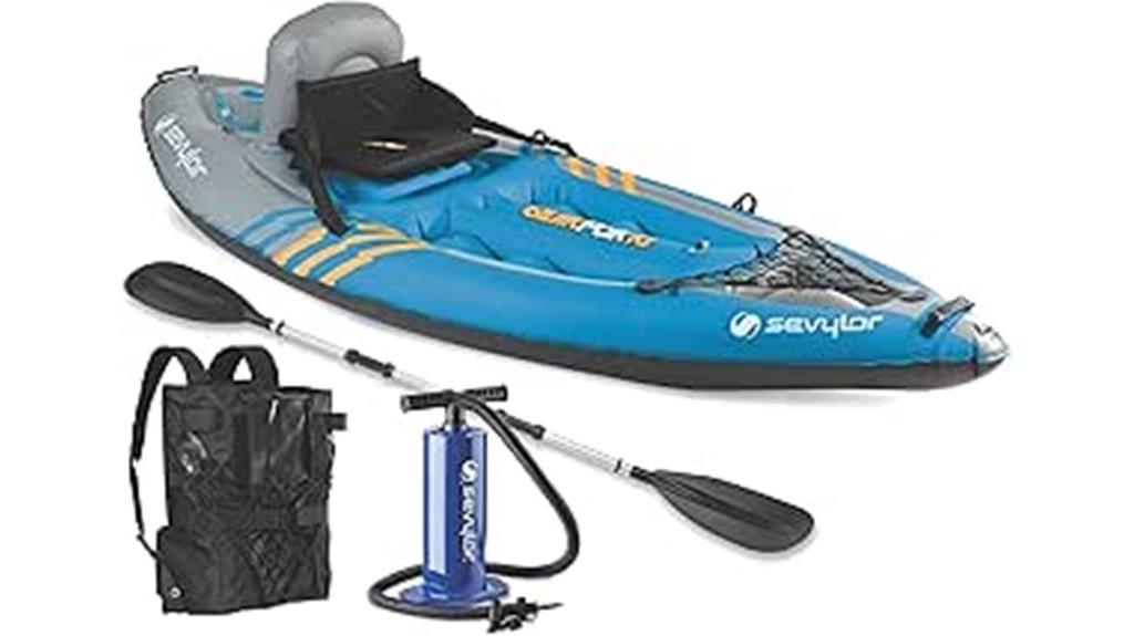 inflatable kayak with pump