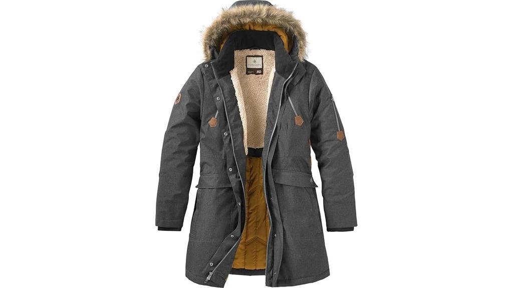insulated women s parka hood