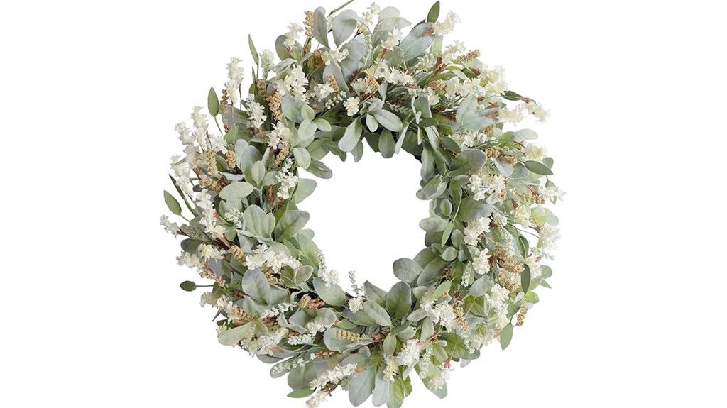 ivory floral door wreath