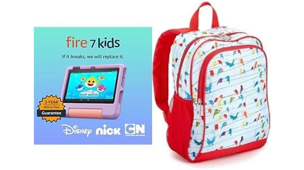 kids tablet with backpack