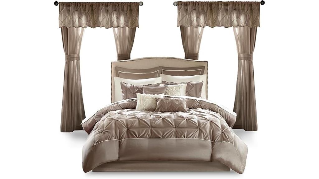 king taupe faux silk