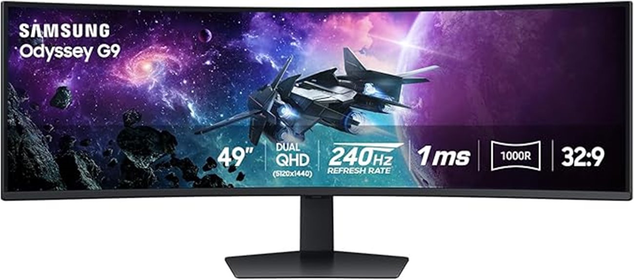 large curved gaming monitor