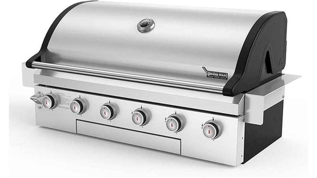 large stainless steel grill