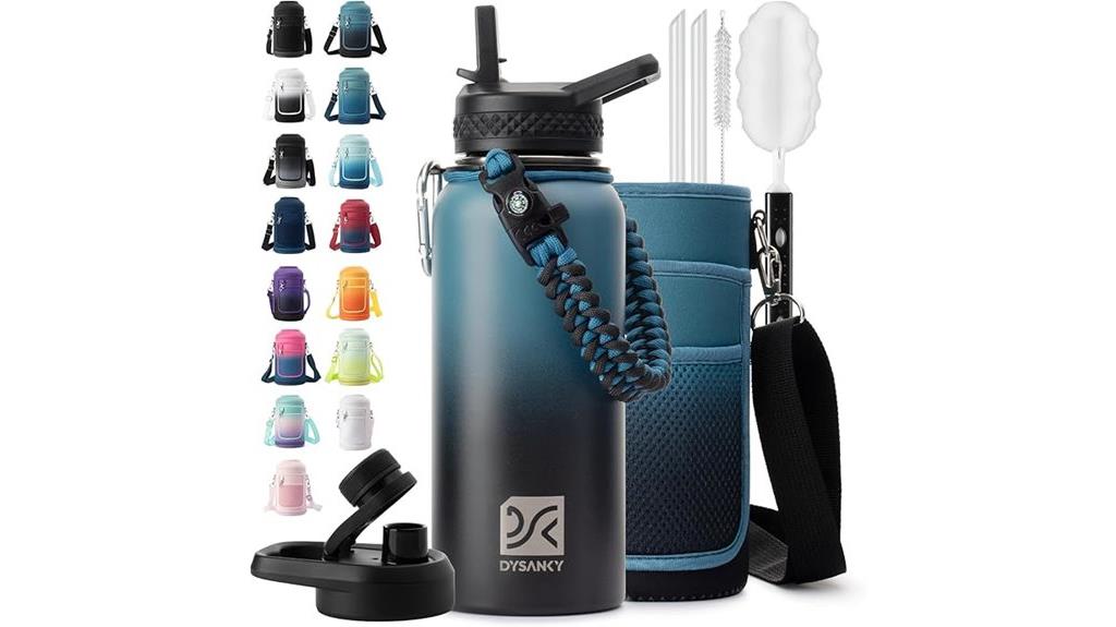 large stainless steel water bottle