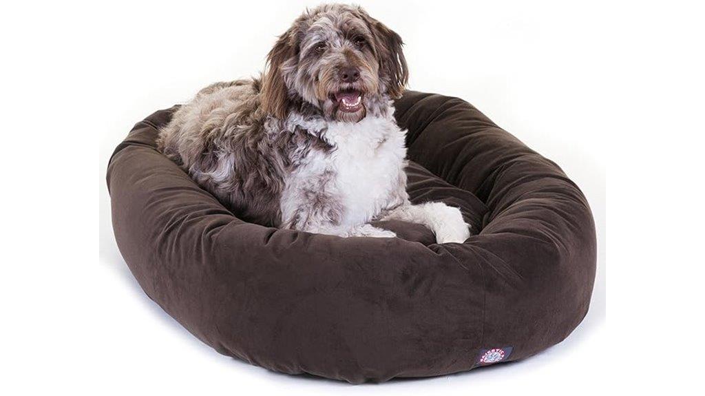 large suede calming bed