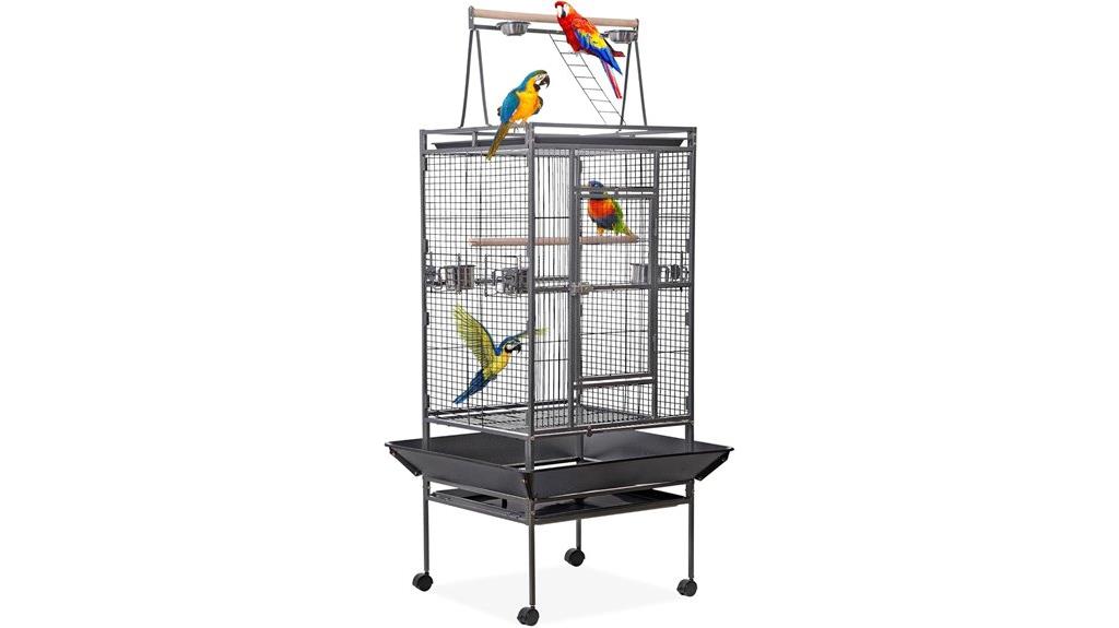 large wrought iron bird cage