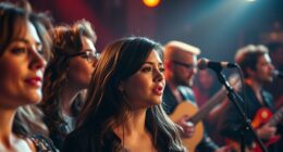 layered vocals with harmonies