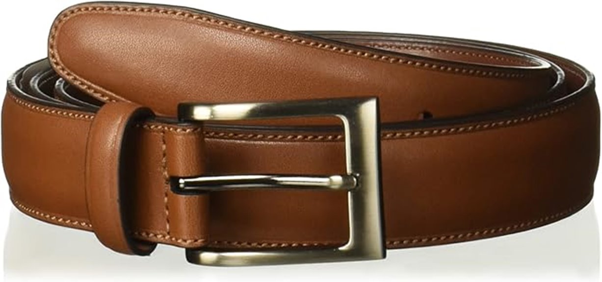 leather belt with silver buckle