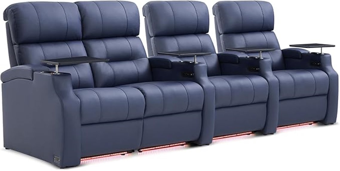 leather power recliner sofa