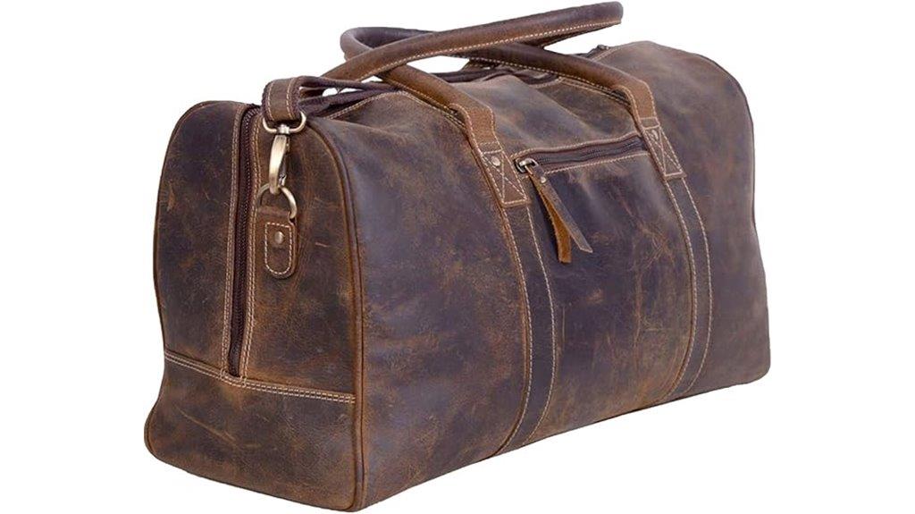leather travel duffel bag