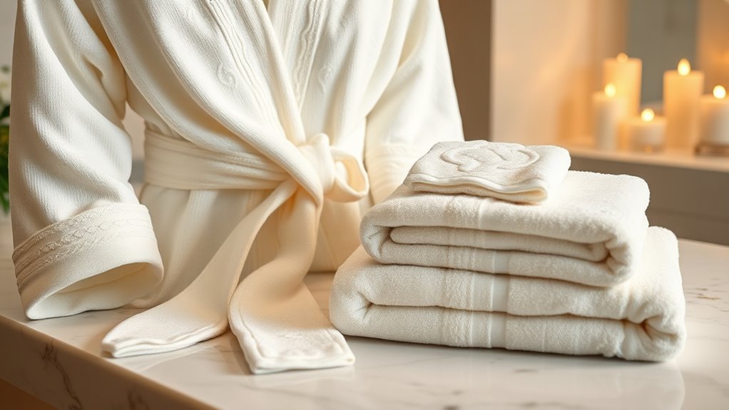 luxury bathrobe towel sets