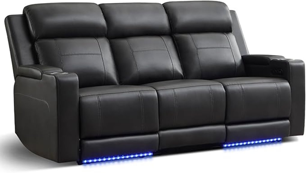 luxury power reclining sofa