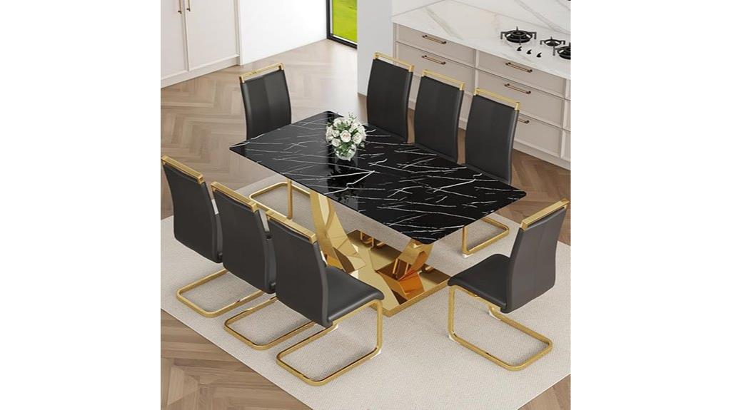 marble table with chairs