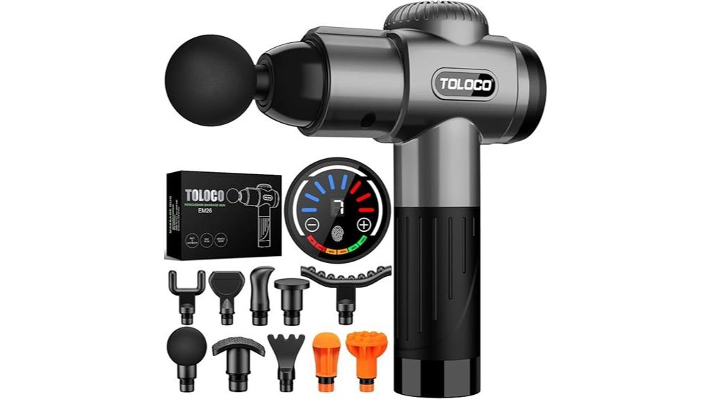 massage gun with multiple heads