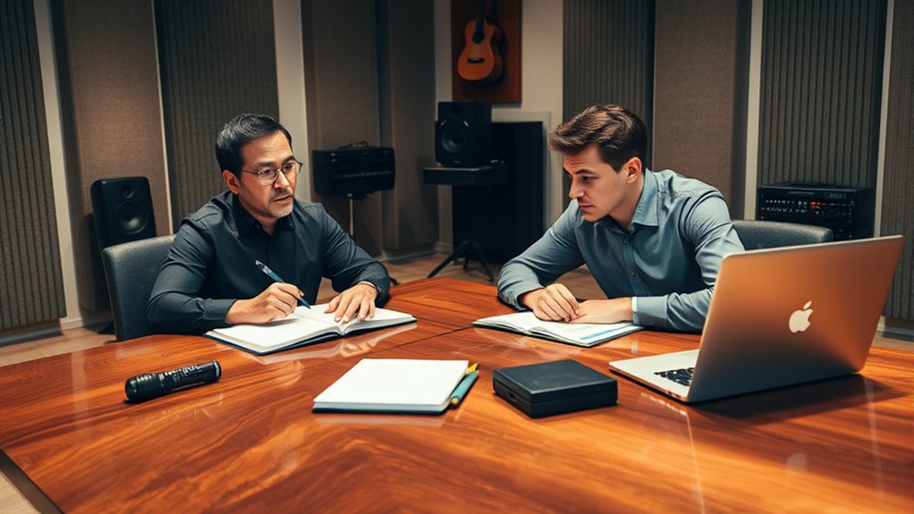 master negotiating music royalties