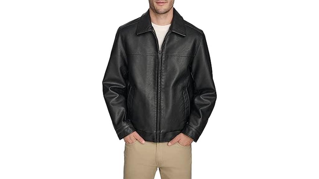 men s faux leather jacket