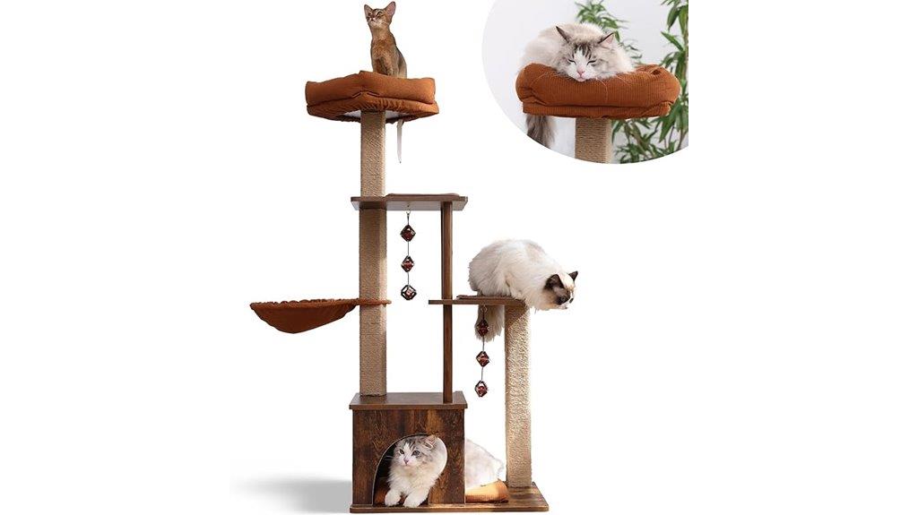 modern 4 in 1 cat tower