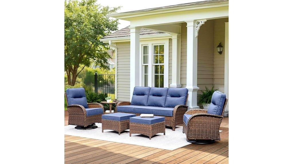 patio set with cushions