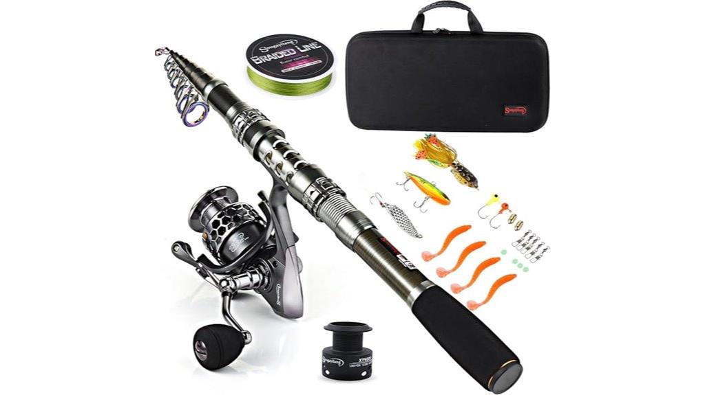 portable telescopic fishing combo