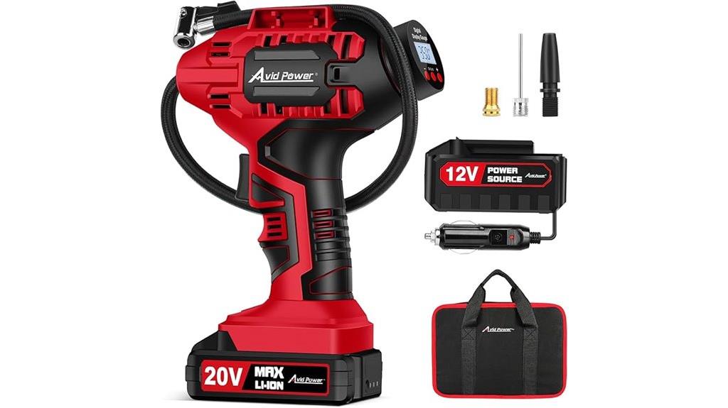 portable tire inflator with gauge