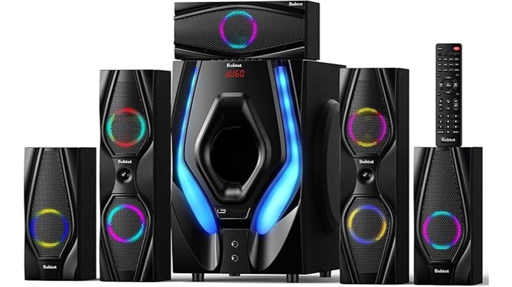 powerful 1200w subwoofer system