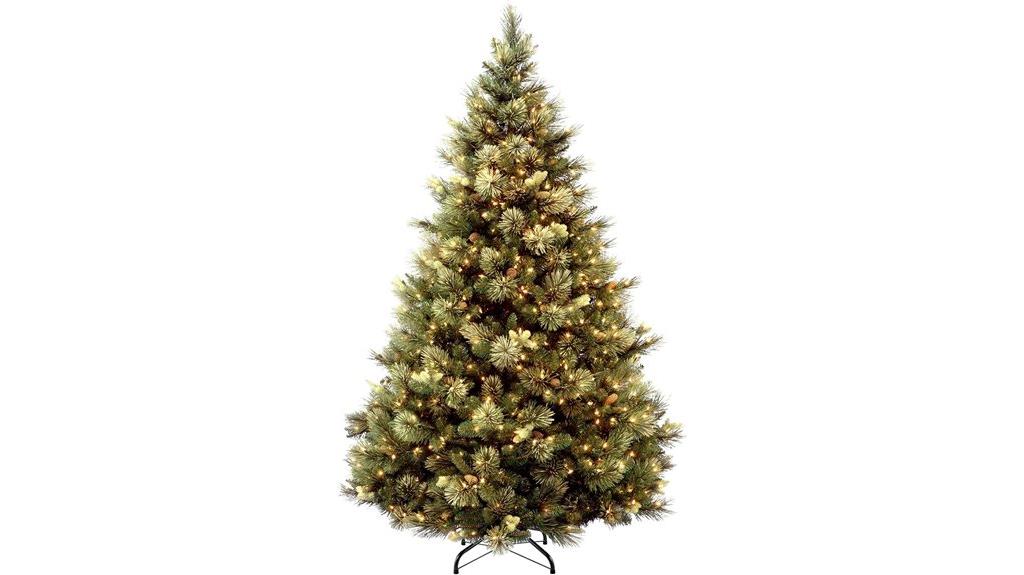 pre lit carolina pine tree