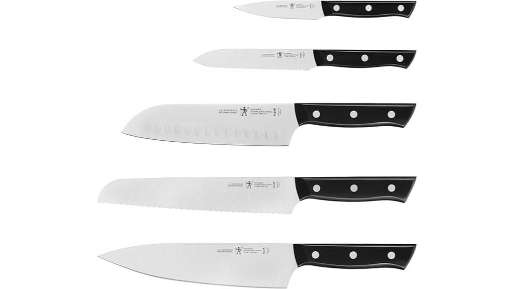 premium five piece kitchen knives