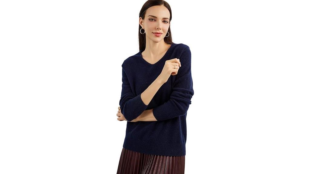 pure cashmere v neck sweater