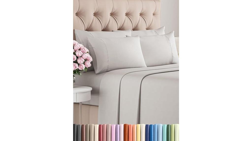 queen sized six piece bedding