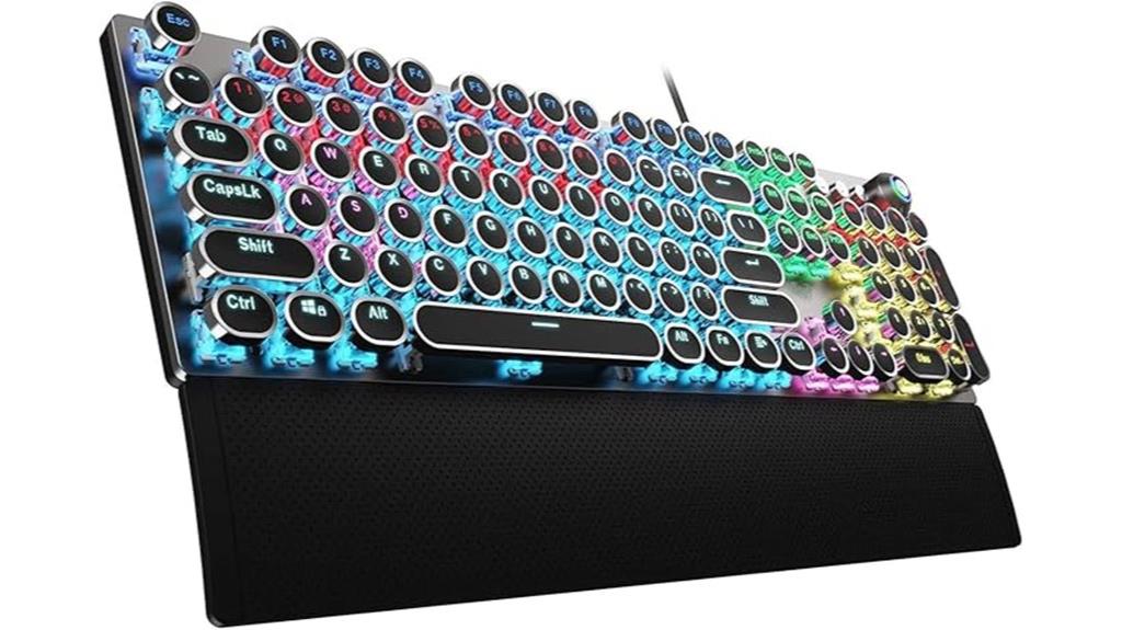 rainbow backlit mechanical keyboard