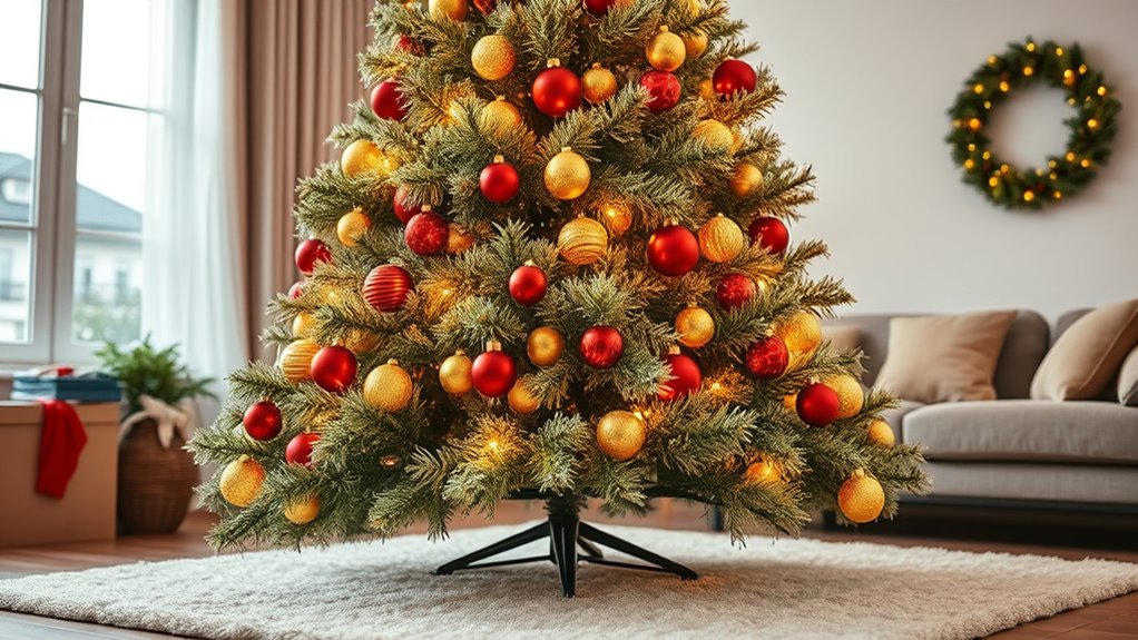realistic pre lit christmas trees