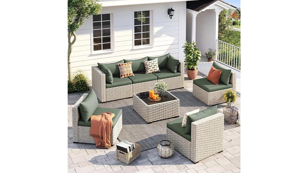 seven piece patio furniture