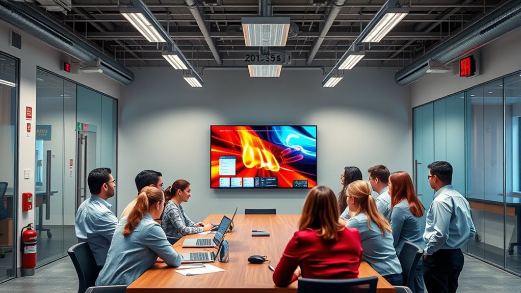 simulated fire emergency drill