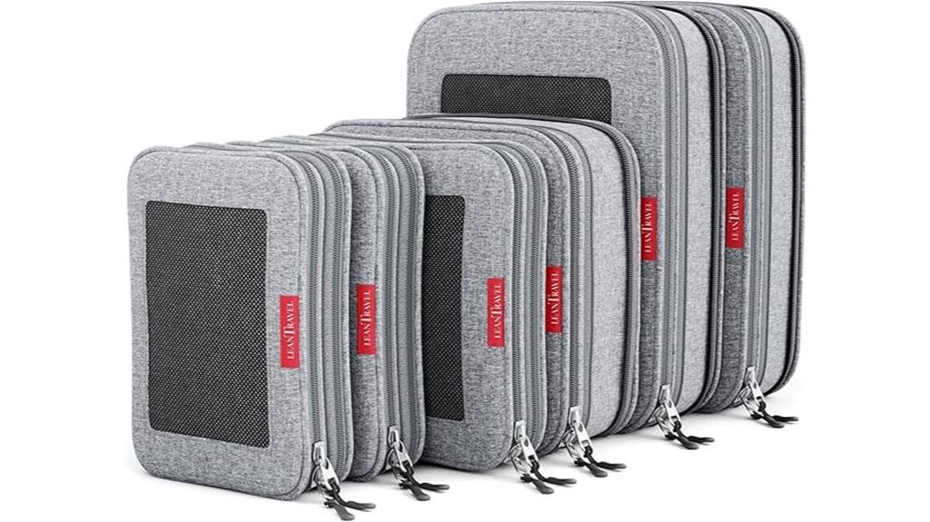 six grey compression cubes