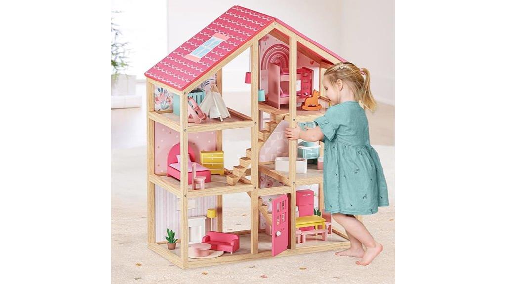 small wooden dollhouse