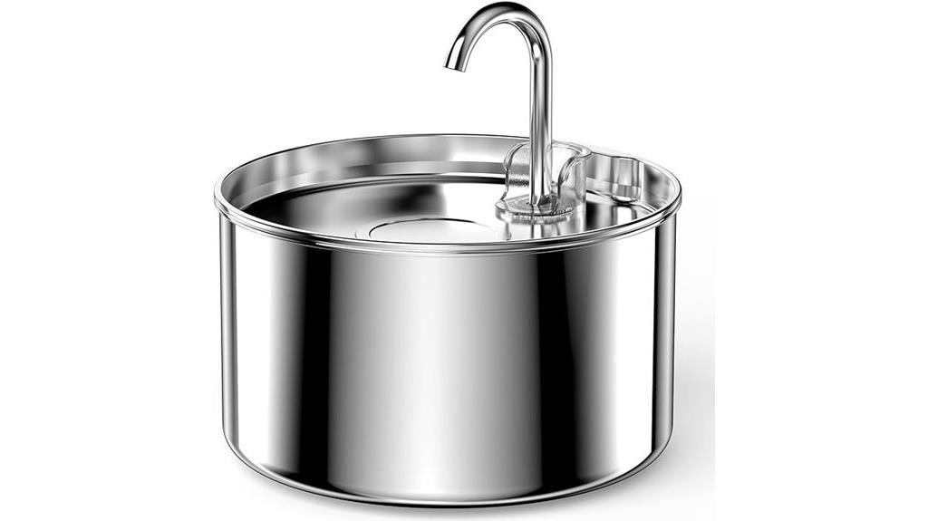 stainless steel cat fountain