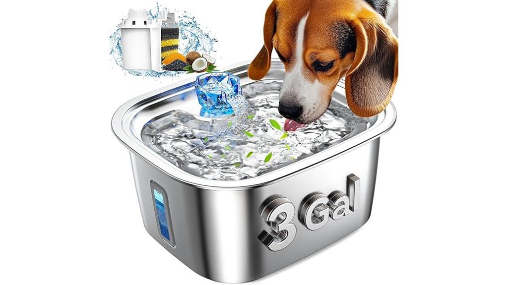 stainless steel large dog fountain