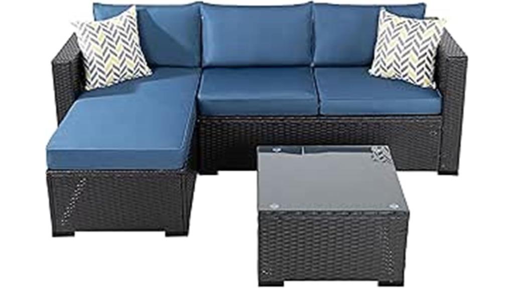 three piece patio furniture