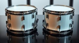 tightly aligned parallel drums
