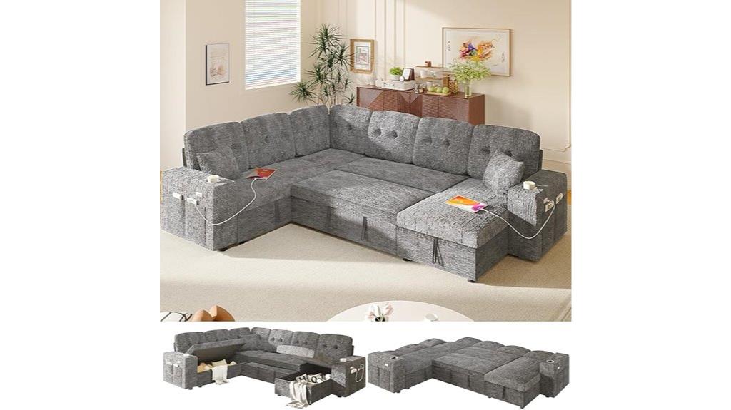 u shaped sleeper couch