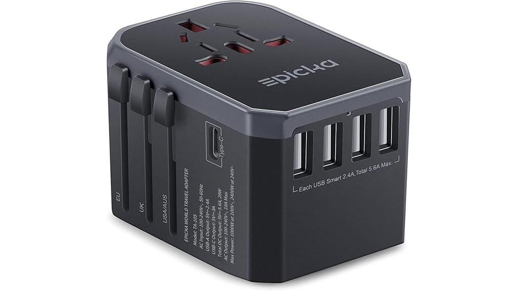 universal travel adapter with usb